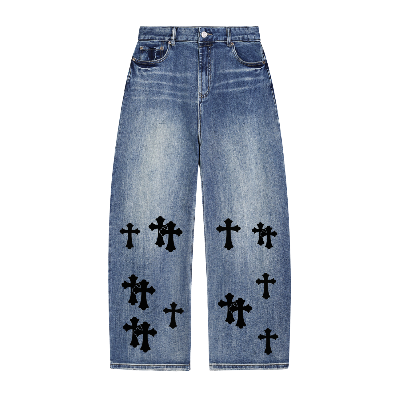 Cross Denim – Vintage Wash Wide Leg Jeans